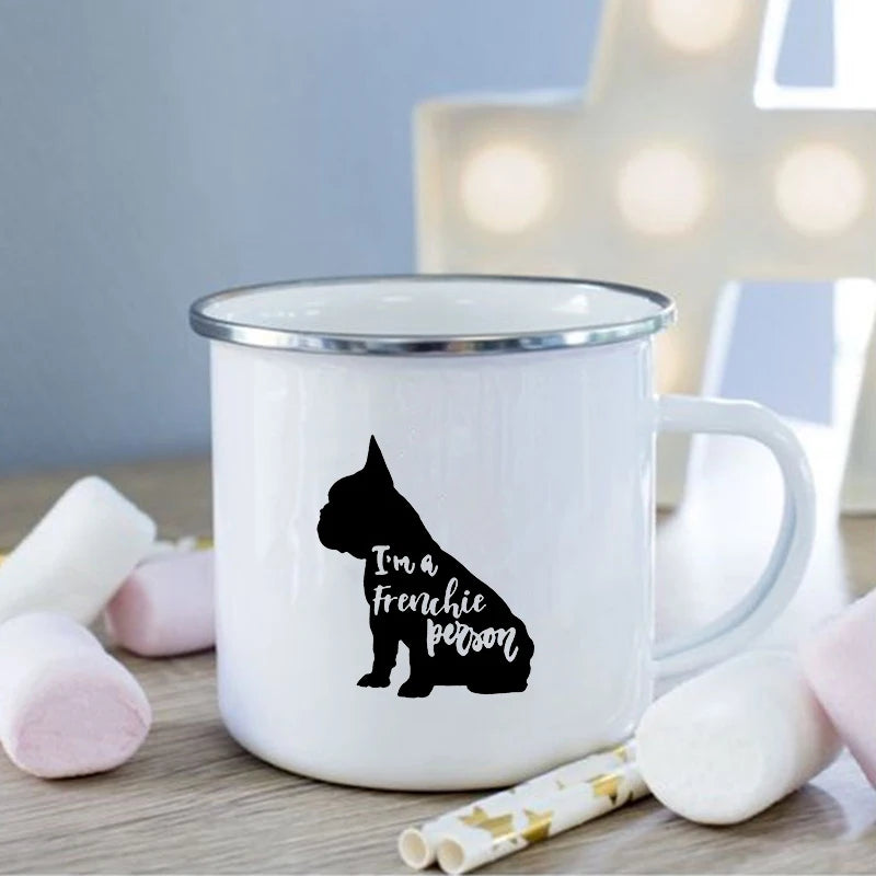 French Bulldog Print Enamel Mug