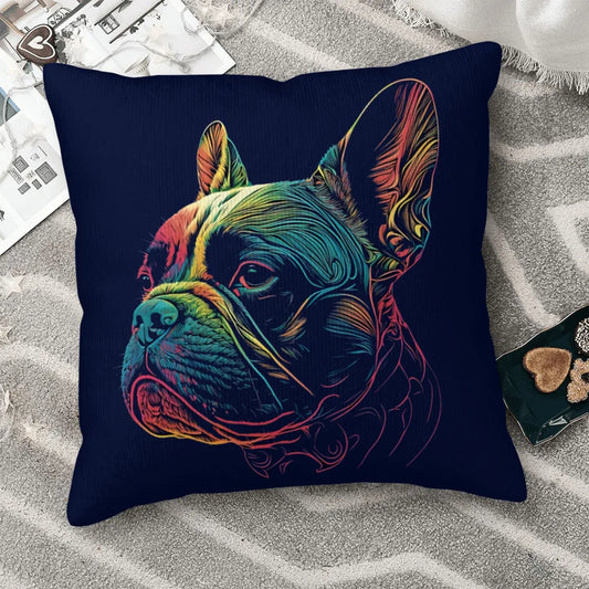 Frenchie Watercolor Painting Cushion Cover