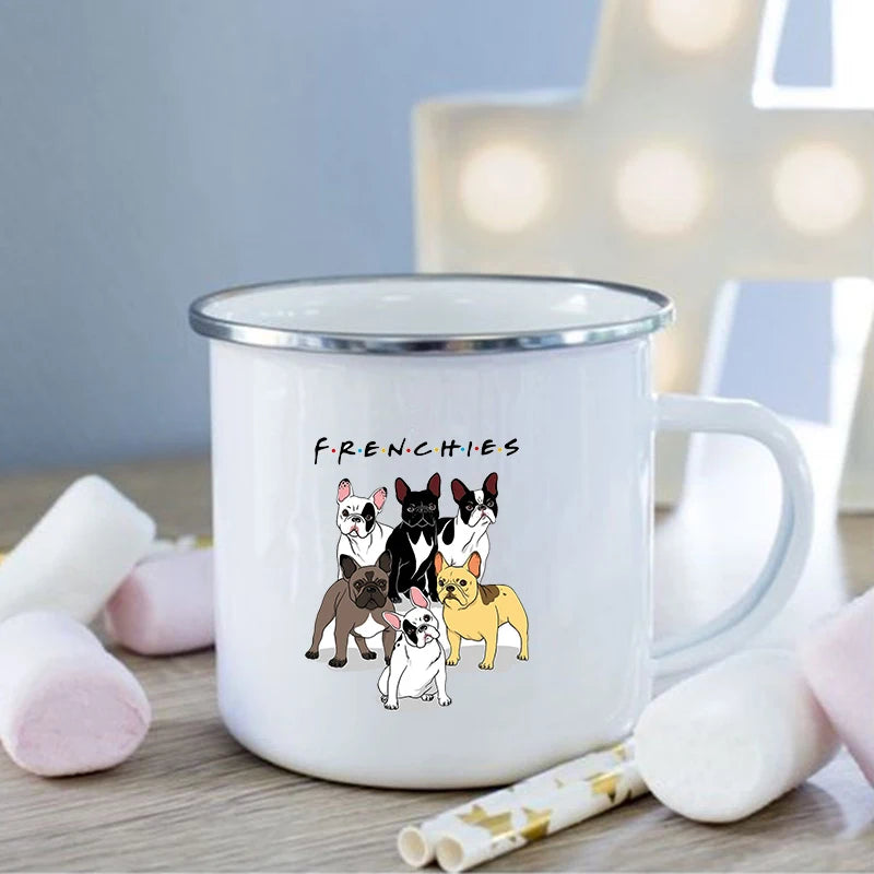 French Bulldog Print Enamel Mug