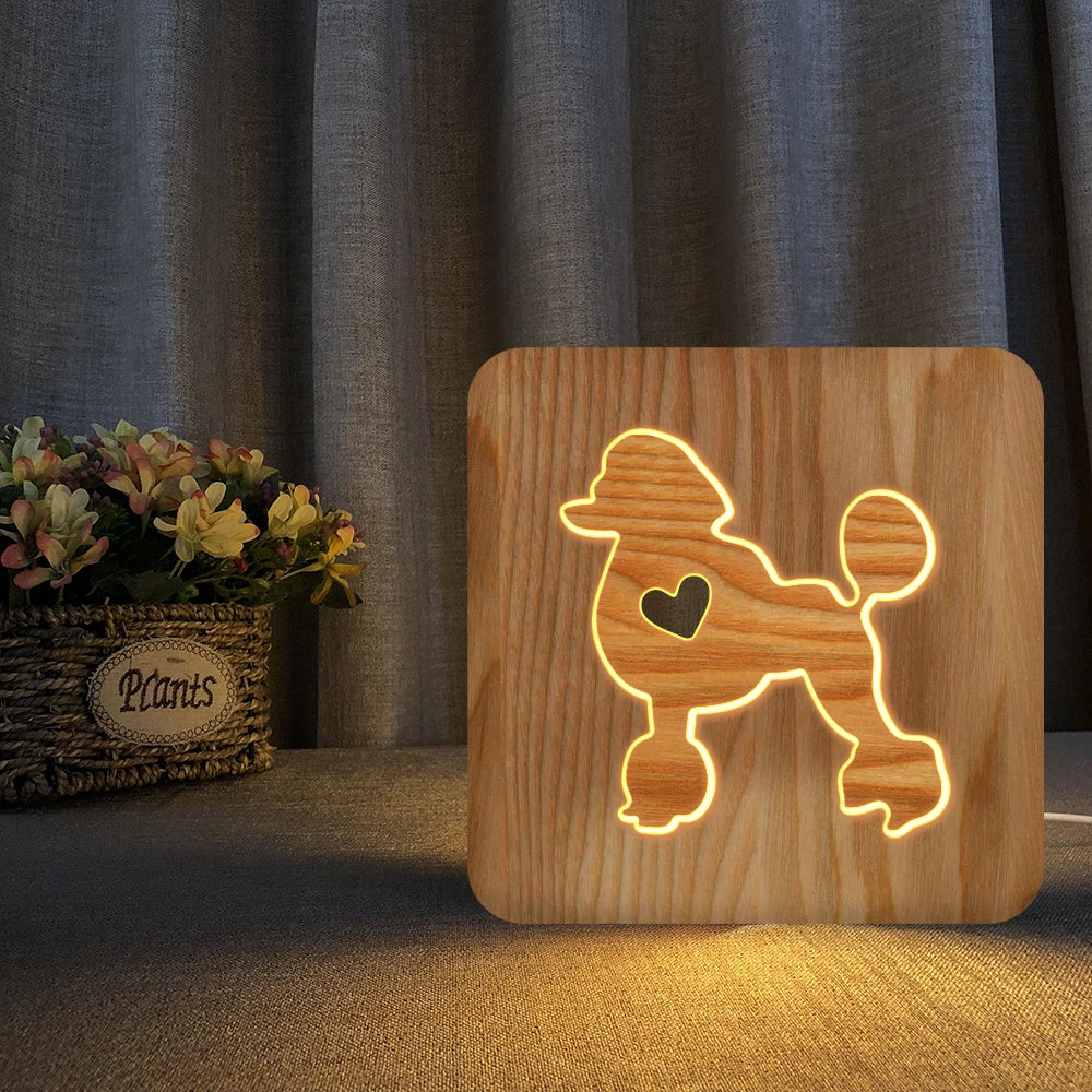 3D Wooden Night Light