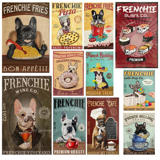 Tin Metal Signs - Frenchies