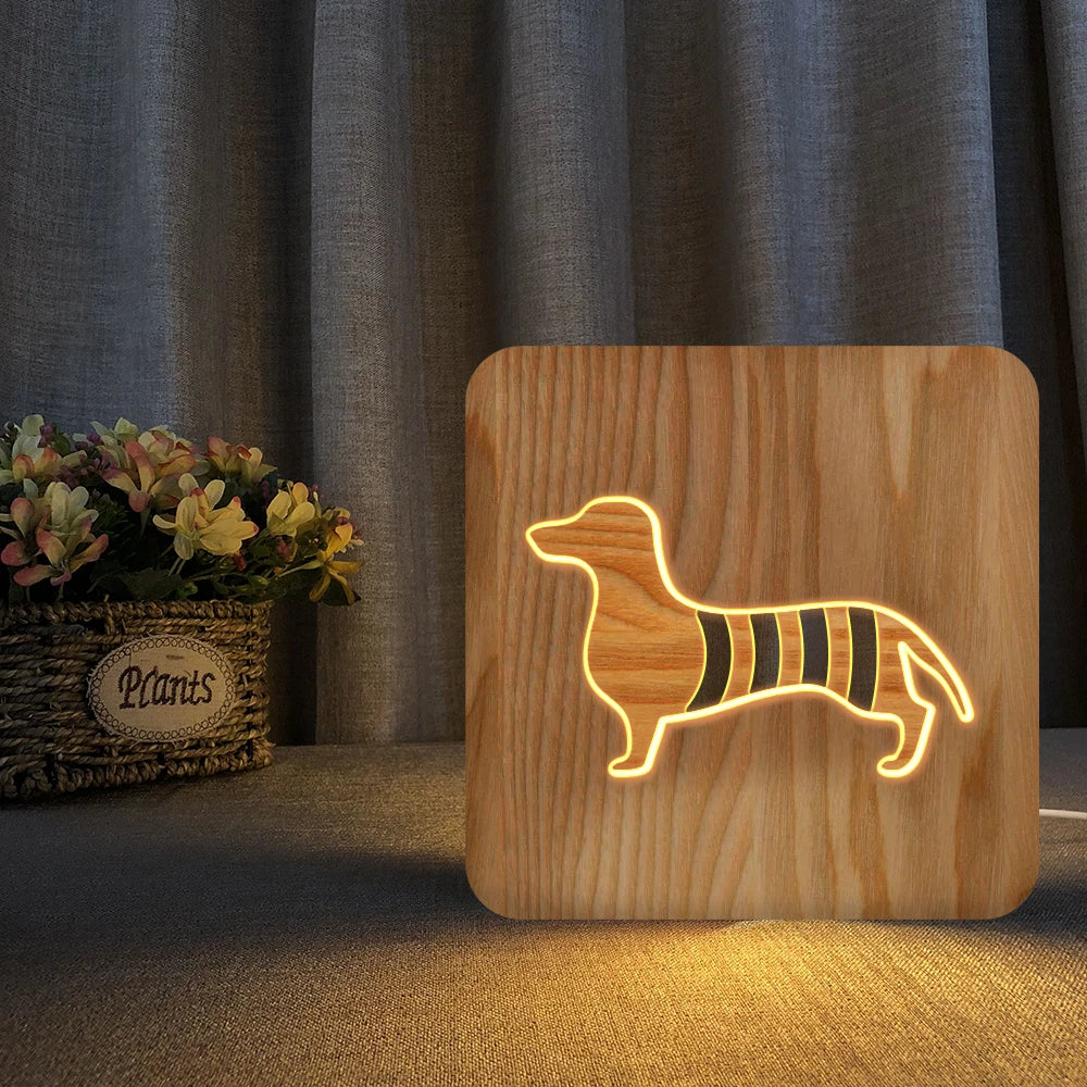 3D Wooden Night Light